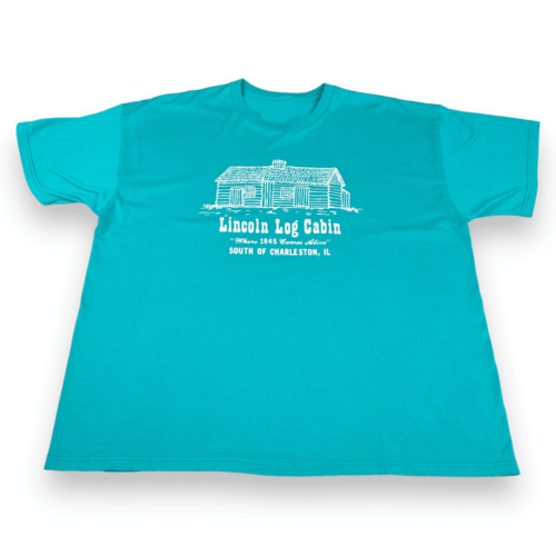 Vintage 90s Abraham Lincoln Log Cabin T-Shirt XL