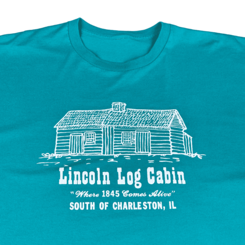 Vintage 90s Abraham Lincoln Log Cabin T-Shirt XL