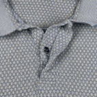 Vintage John Ashford Polo Shirt Blue Brown Stripes Linen Blend 90s Adult MEDIUM