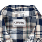 Vintage 80s Campus Plaid Pearl Snap Western Shirt LARGE