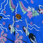 Vintage 90s Rainbow Jo Hula Girls Hawaiian Shirt LARGE