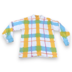 Vintage 80s Psychedelic Window Pane Dye Long Sleeve T-Shirt SMALL