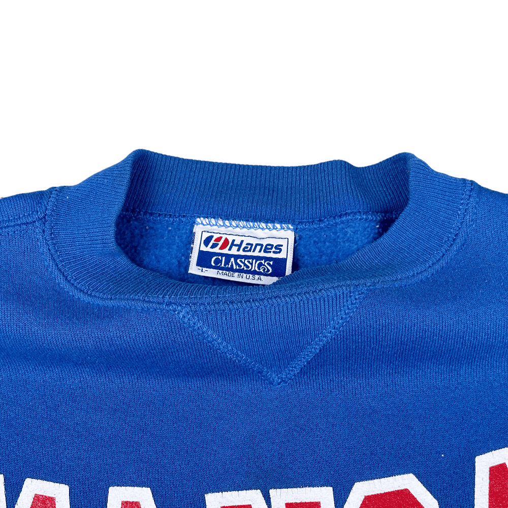 Vintage 80s University of Kansas Blue Sweatshirt LARGE