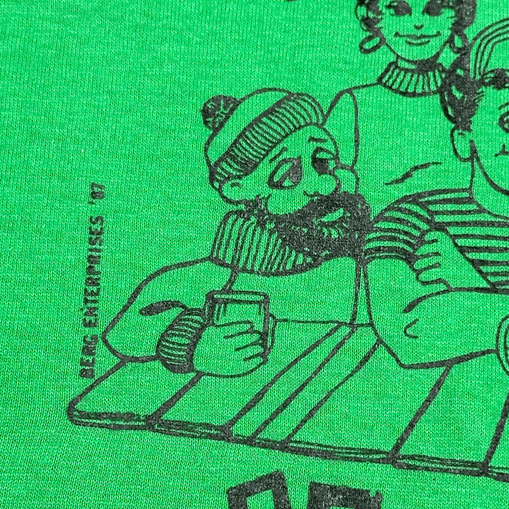 Vintage 80s We Don’t Have A Town Drunk - We All Take Turns T-Shirt LARGE