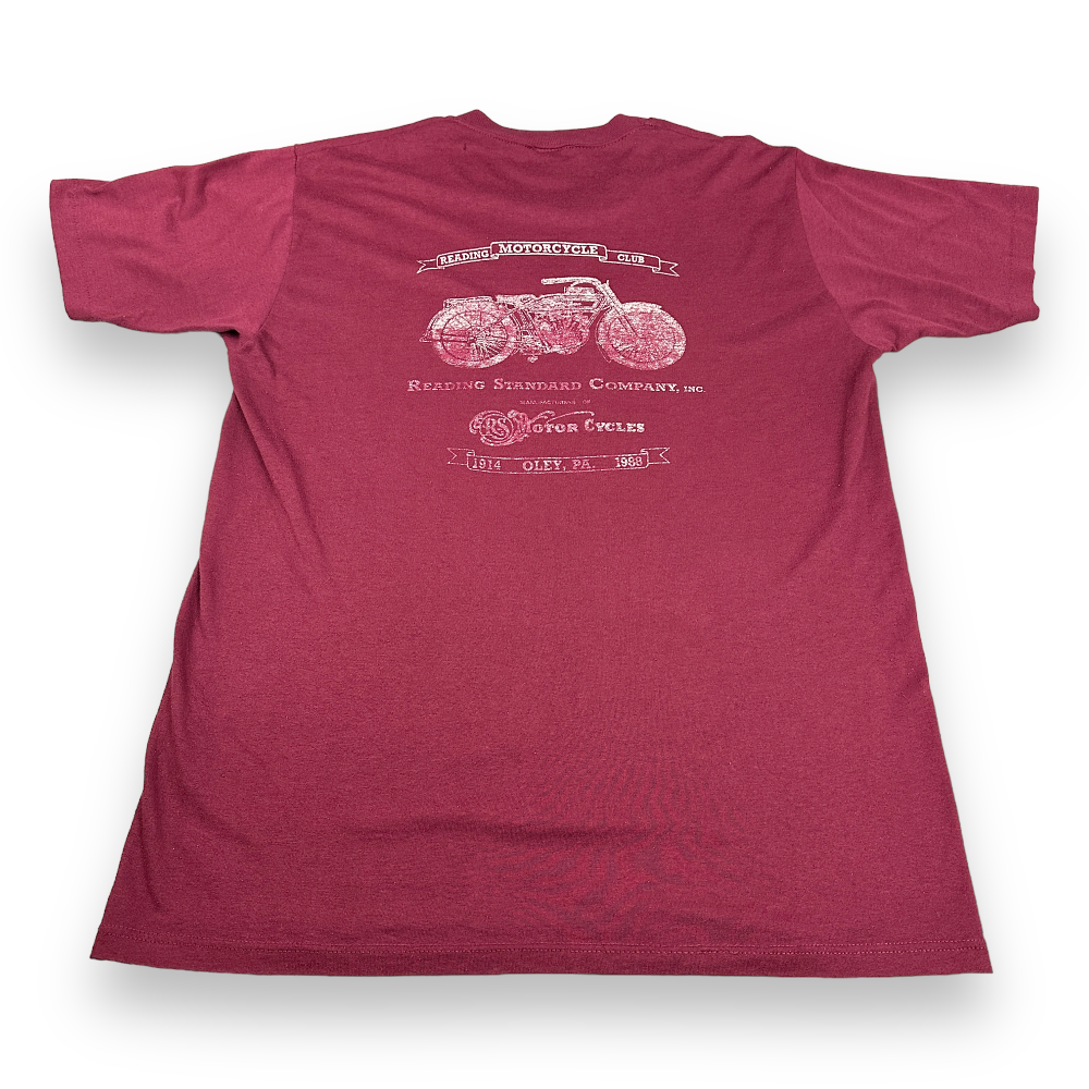 Vintage 80s Reading Standard Company Motorcycle Club T-Shirt LARGE