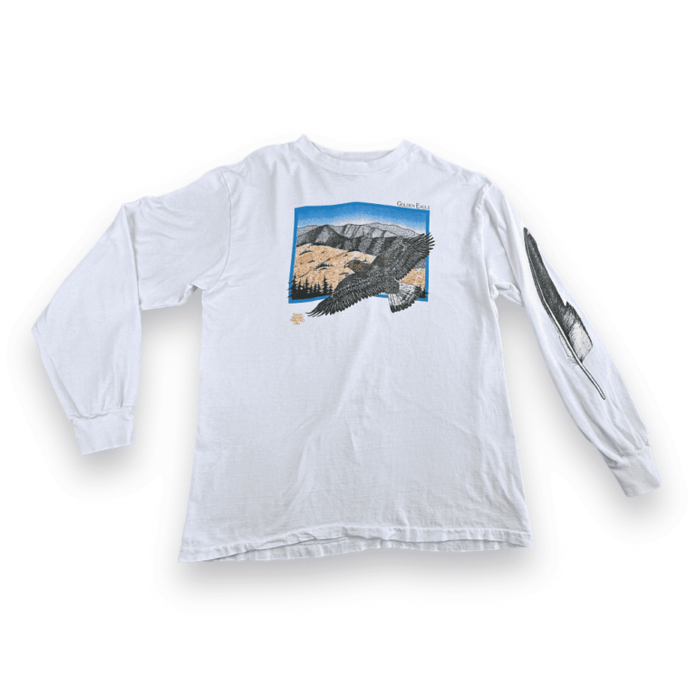 Vintage 80s Golden Eagle Long Sleeve T-Shirt MEDIUM