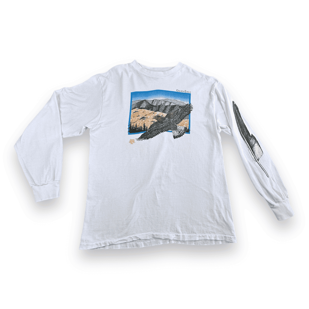 Vintage 80s Golden Eagle Long Sleeve T-Shirt MEDIUM