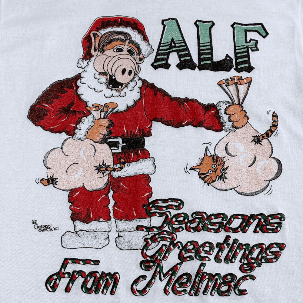 Vintage 80s Alf Christmas T-Shirt EXTRA SMALL XS