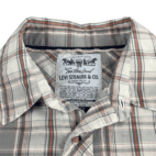 Retro Levis Tartan Plaid Long Sleeve Shirt LARGE