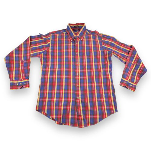 Vintage Chaps Ralph Lauren Shirt Plaid 80s Long Sleeve Adult MEDIUM