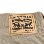 Levis 505 Jeans Adult 35x30 Beige Straight Modern Cotton