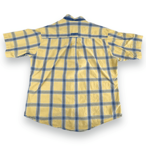 Vintage Sero Shirtmakers Shirt 90s Yellow Plaid Adult XL