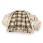 Vintage Kennington Jacket Adult LARGE Beige 70s Winner Wear Plaid Lining