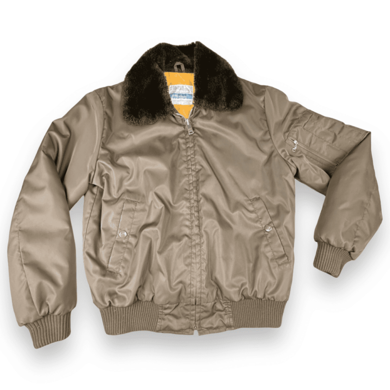 Vintage Sears Shearling Bomber Jacket 80s