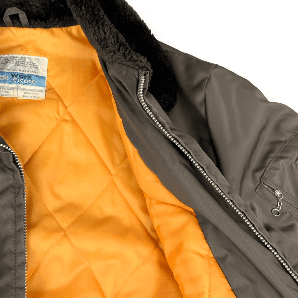 Vintage Sears Shearling Bomber Jacket 80s