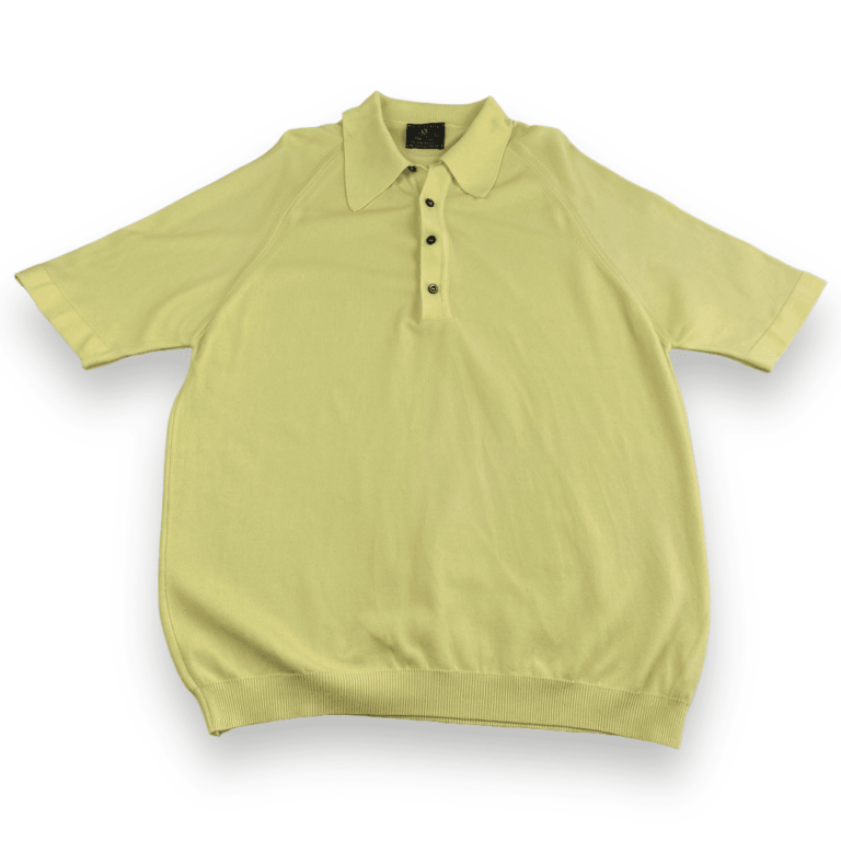 Vintage Polo Shirt Custard Yellow 60s 70s Puritan Raglan Adult MEDIUM