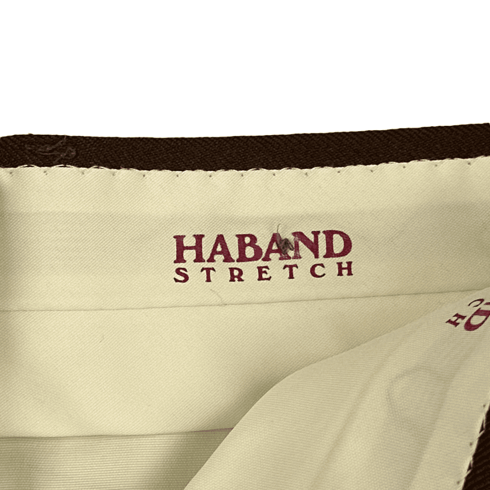 Vintage Polyester Pants Adult 33x30 Coffee Brown 70s 80s Haband Stretch
