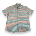 LL Bean Shirt Salmon Pastel Striped Adult LARGE