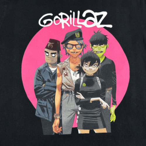 Gorillaz Shirt Band Tee Y2K Black Womens MEDIUM