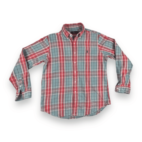 Ralph Lauren Shirt Plaid Flannel Pony Logo Adult LARGE
