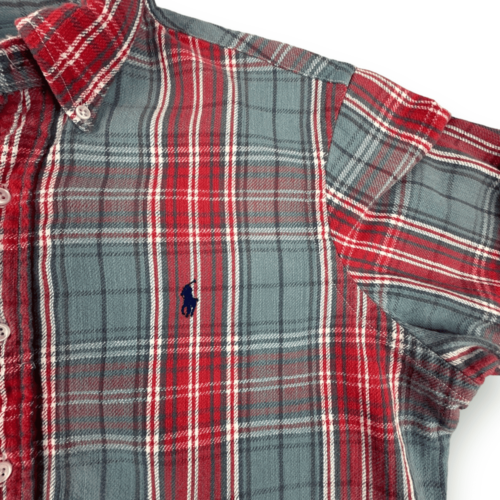 Ralph Lauren Shirt Plaid Flannel Pony Logo Adult LARGE