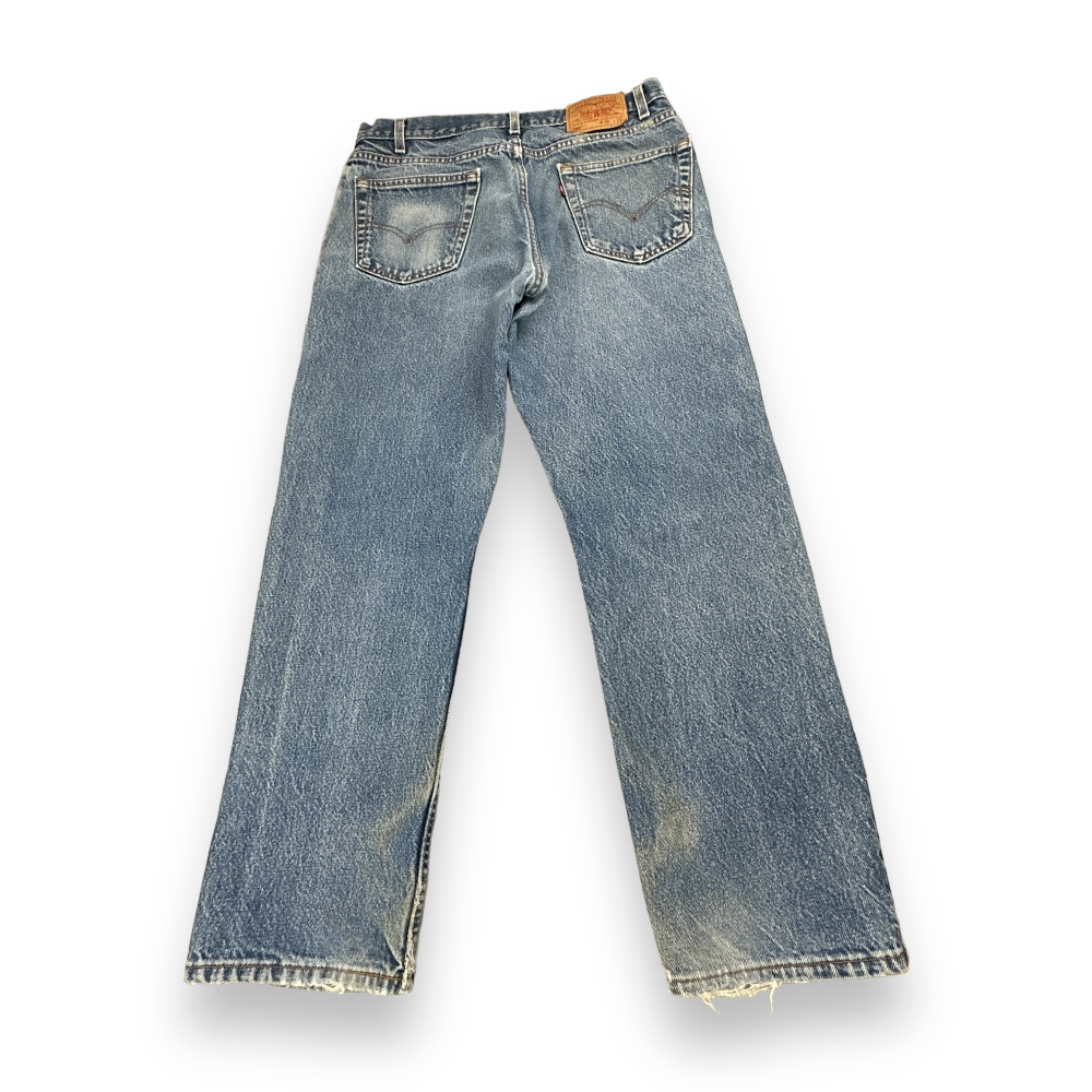 Vintage Levis Jeans 505 Regular Fit Straight Leg Medium Wash Blue Denim 35x29