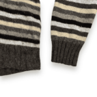 Gap Wool Sweater Striped Brown Gray Beige Black Adult LARGE