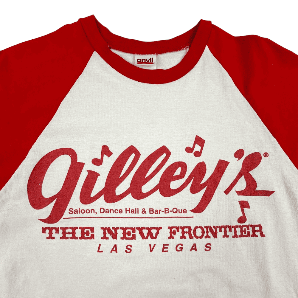 Vintage Gilleys Saloon Shirt 90s Las Vegas Raglan Adult MEDIUM