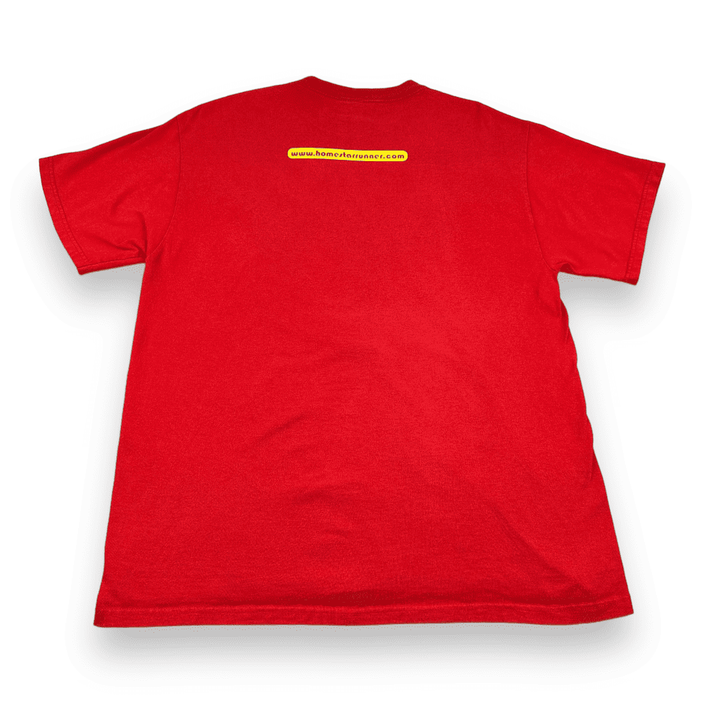Vintage Homestar Runner Shirt Y2K Red The Cheat Adult LARGE