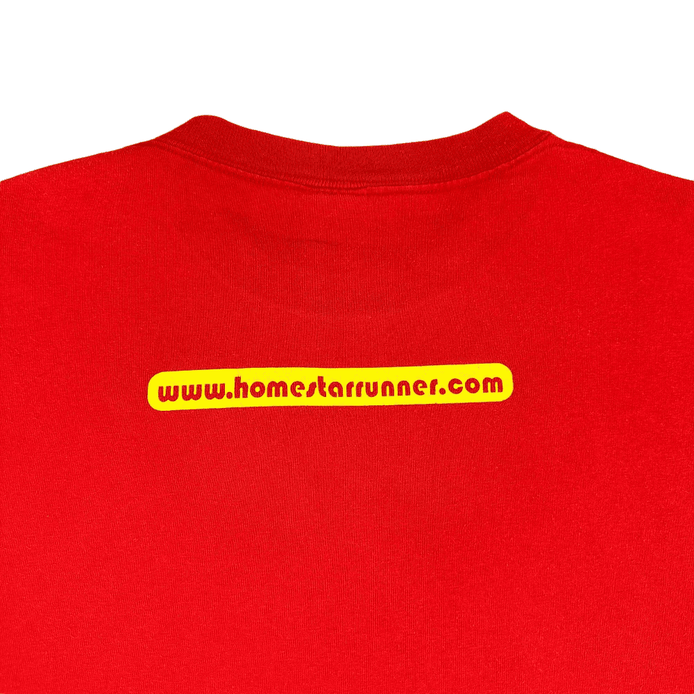 Vintage Homestar Runner Shirt Y2K Red The Cheat Adult LARGE