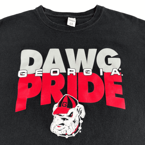 Vintage Georgia Bulldogs Shirt Y2K Black Dawg Pride Adult MEDIUM