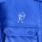 Vintage Upstream Racing Division Jacket 80s Blue Puffer Adult LARGE