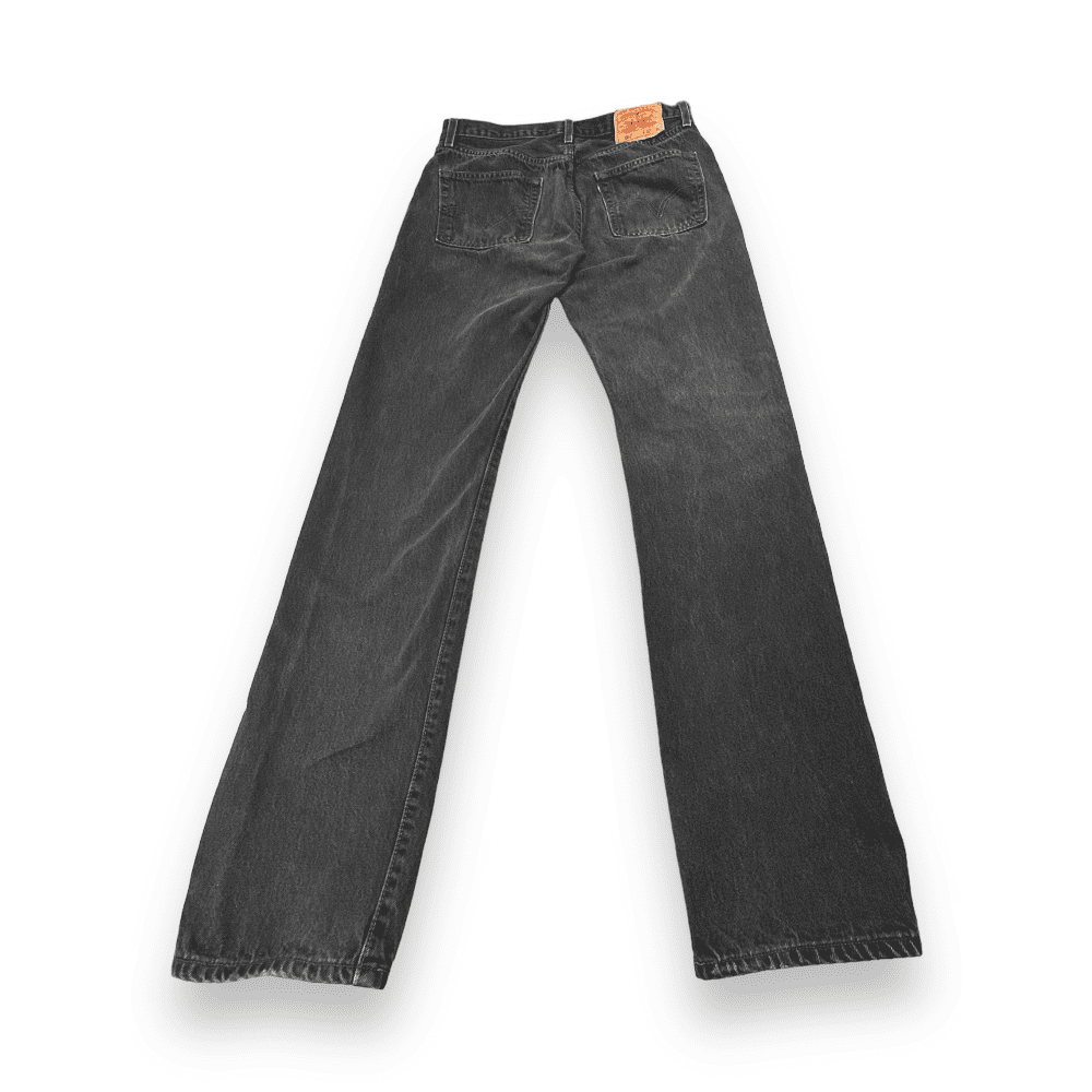 Vintage Levis Jeans 30x34 Black Straight 501 Button Fly 32x36