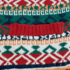 Vintage Cardigan Sweater 70s Fair Isle Aztec Adult SMALL