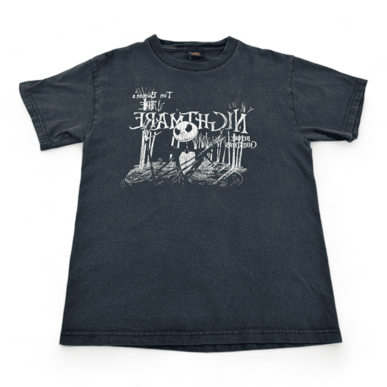 Vintage Nightmare Before Christmas Shirt Y2K Black Adult SMALL