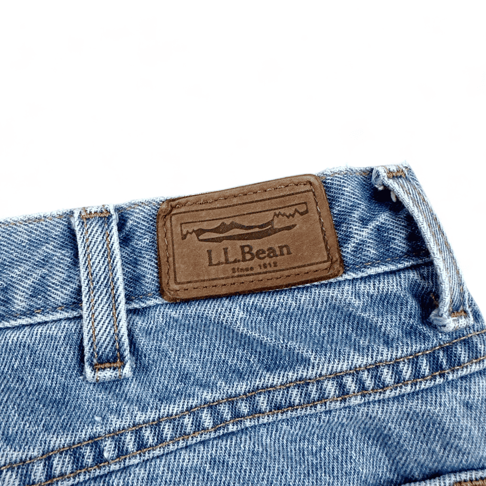 Vintage LL Bean Jeans Blue Flannel Lined Light Wash Mens 32x30
