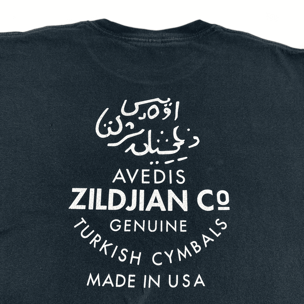 Vintage Zildjian Shirt Y2K Black Cymbals Percussion Adult MEDIUM