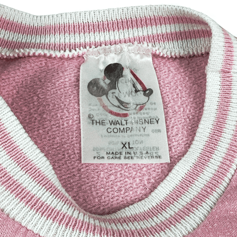 Vintage Minnie Mouse Sweater 80s Disney Pink Sweatshirt Adult MEDIUM