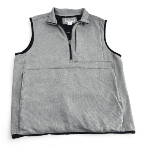 Duluth Trading Company Vest Gray Half Zip Adult MEDIUM