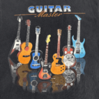 Vintage Guitar Master Shirt 90s Black Musician Electric Acoustic Player Adult MEDIUM