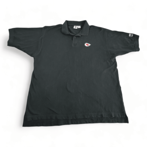 Vintage Chiefs Polo Shirt Y2K Black Kansas City Adult EXTRA LARGE