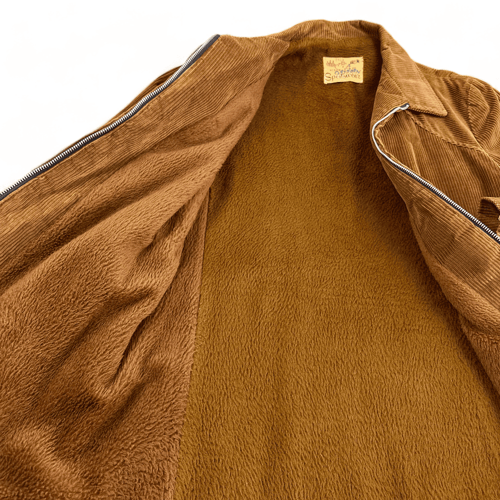 Vintage Action Styled Sportswear Brown Corduroy Coat  60s