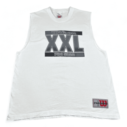 Vintage Wilson Shirt 90s Pro 5000 Tank Top White Adult LARGE