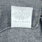 Vintage Levis Jean Jacket 80s Blue Dark Wash Type 3 Trucker Denim Adult LARGE