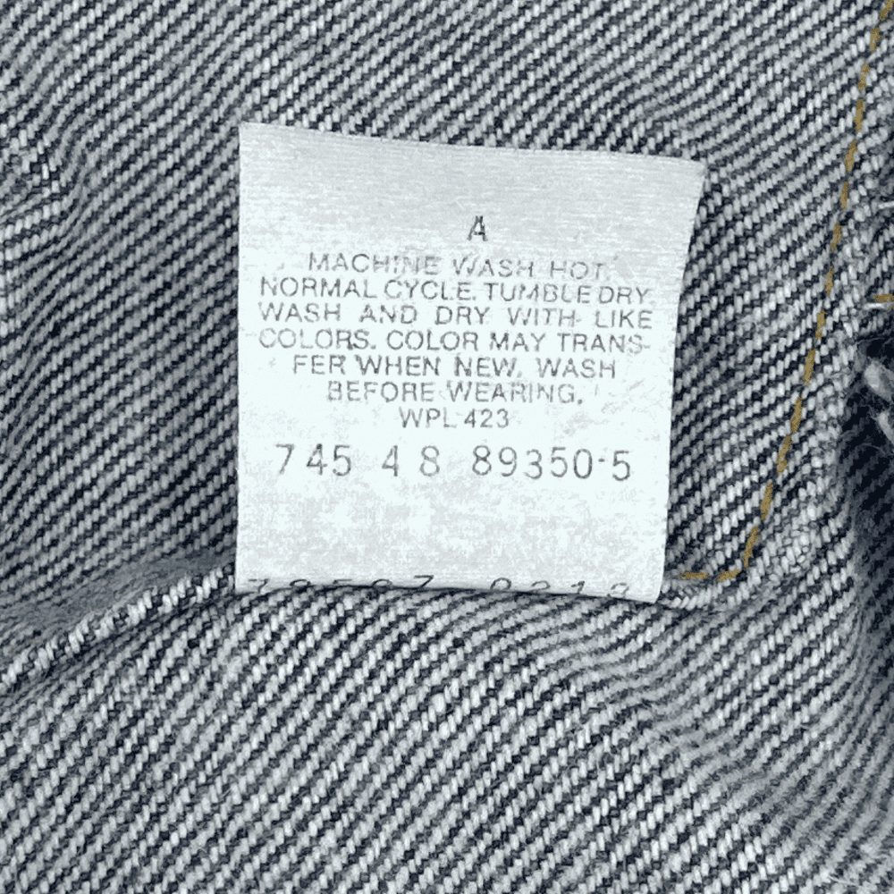 Vintage Levis Jean Jacket 80s Blue Dark Wash Type 3 Trucker Denim Adult LARGE-10 Vintage Levis Jean Jacket 80s Blue Dark Wash Type 3 Trucker Denim Adult LARGE