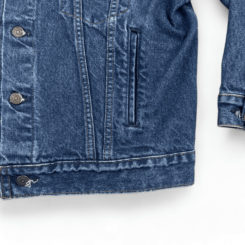 Vintage Levis Jean Jacket 80s Blue Dark Wash Type 3 Trucker Denim Adult LARGE-4 Vintage Levis Jean Jacket 80s Blue Dark Wash Type 3 Trucker Denim Adult LARGE