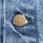 Vintage Levis Jean Jacket 80s Blue Dark Wash Type 3 Trucker Denim Adult LARGE