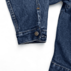 Vintage Levis Jean Jacket 80s Blue Dark Wash Type 3 Trucker Denim Adult LARGE