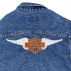 Vintage Levis Jean Jacket 80s Blue Dark Wash Type 3 Trucker Denim Adult LARGE