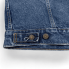 Vintage Levis Jean Jacket 80s Blue Dark Wash Type 3 Trucker Denim Adult LARGE